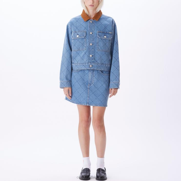ropa índigo claro 8RB6X661 OBEY mujer chaqueta ariana