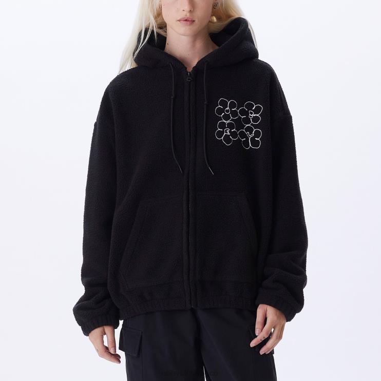ropa negro 8RB6X652 OBEY mujer chaqueta con capucha oportunidad