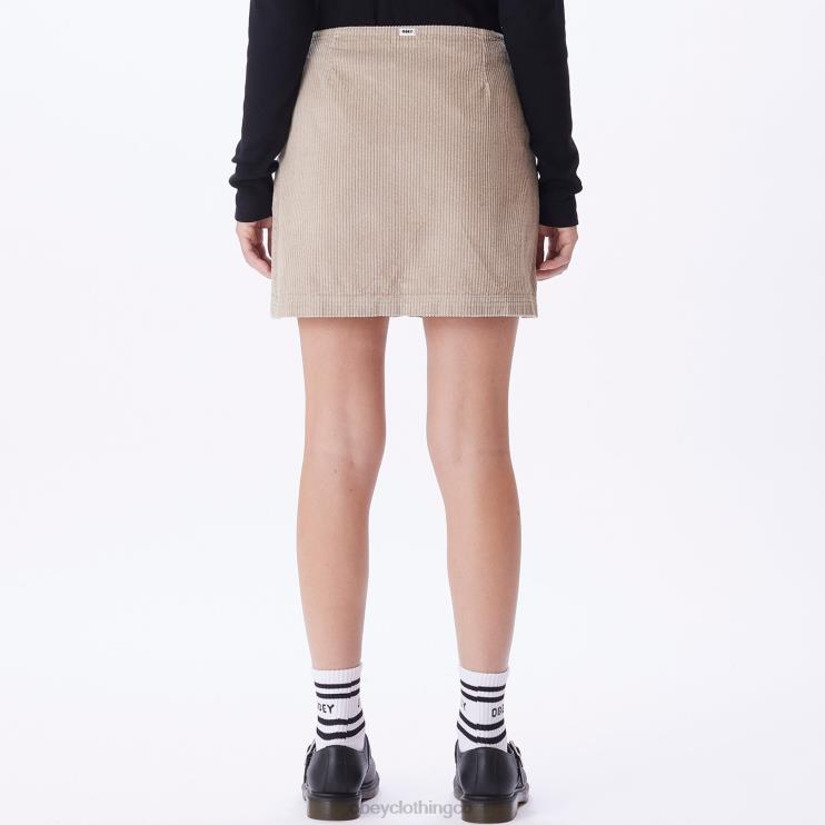 ropa Gris plateado 8RB6X701 OBEY mujer falda greta