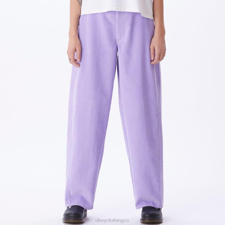 ropa Rosa purpura 8RB6X669 OBEY mujer pantalon donna big pana