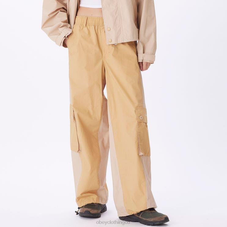 ropa crema irlandesa 8RB6X698 OBEY mujer pantalón cargo dylan