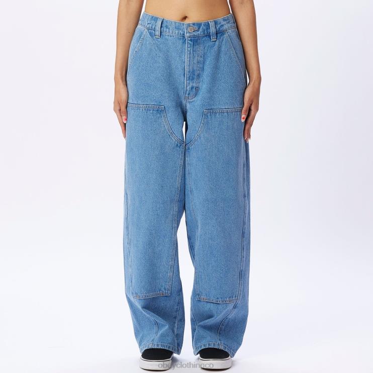 ropa índigo claro 8RB6X665 OBEY mujer denim holgado leah ii