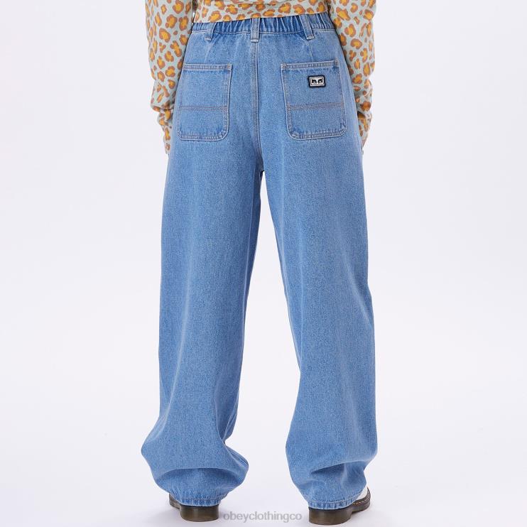 ropa índigo claro 8RB6X666 OBEY mujer denim holgado leah