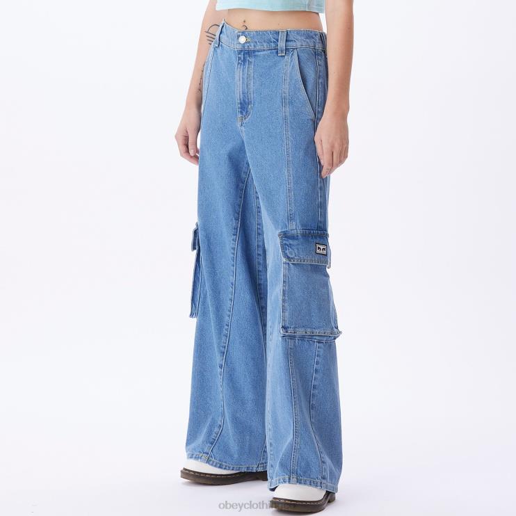 ropa índigo claro 8RB6X678 OBEY mujer buscar carga denim