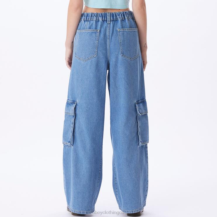 ropa índigo claro 8RB6X678 OBEY mujer buscar carga denim