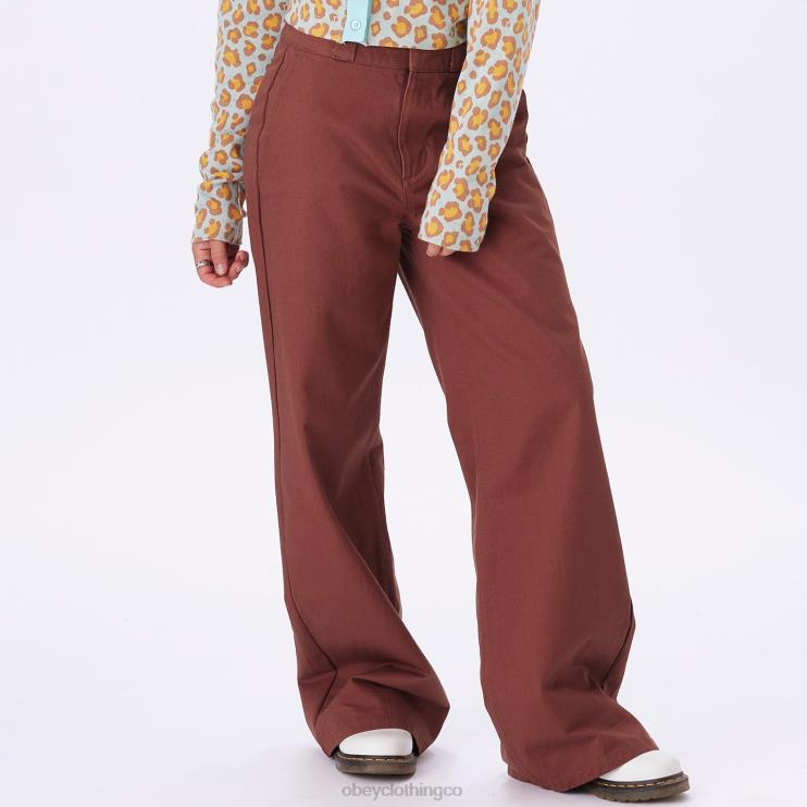 ropa sepia 8RB6X687 OBEY mujer pantalón de trabajo mila