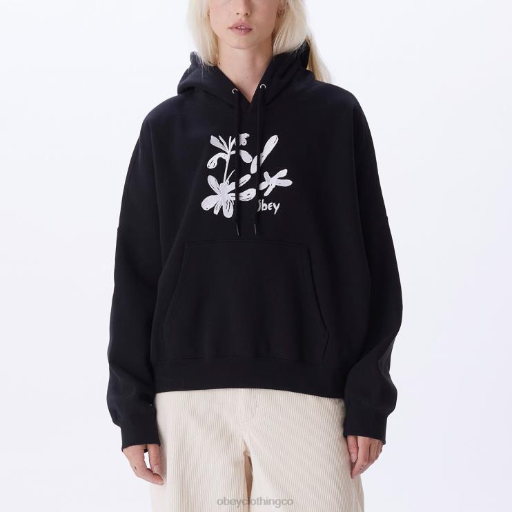 ropa negro 8RB6X693 OBEY mujer sudadera con capucha ellis
