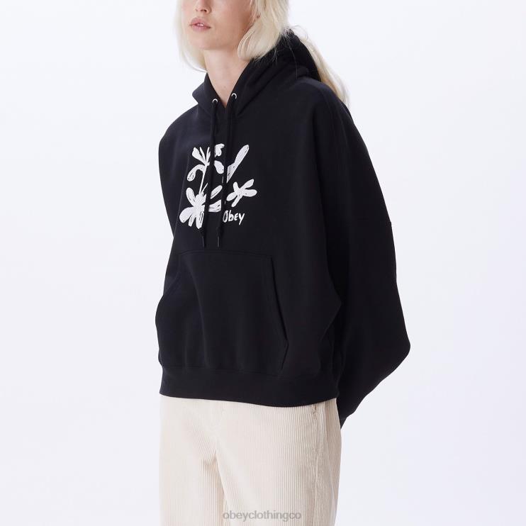 ropa negro 8RB6X693 OBEY mujer sudadera con capucha ellis